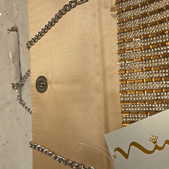 Nina Rose Gold And Silver Elegant Clutch - Picture 5 of 17